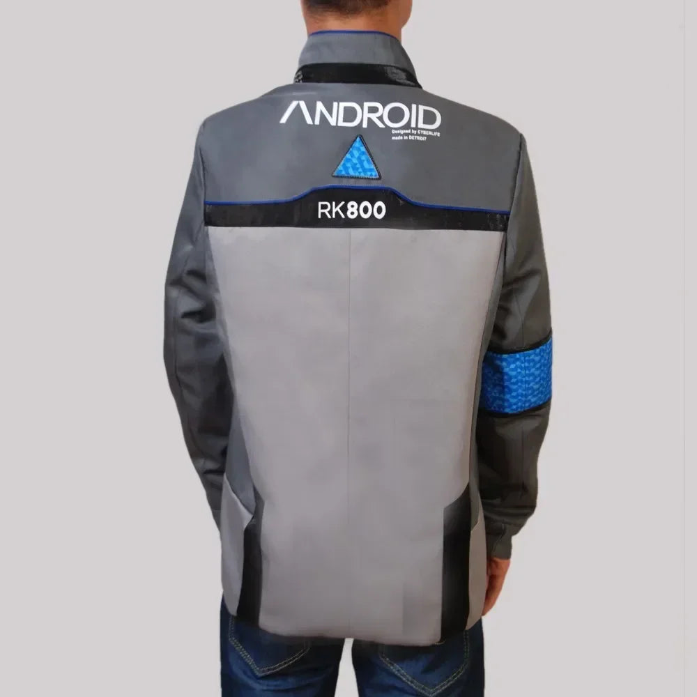 Unisex Adult Detroit Become Human Connor Replica Cosplay Outfit Classic RK800 Long Coat Masquerade Fancy Dress