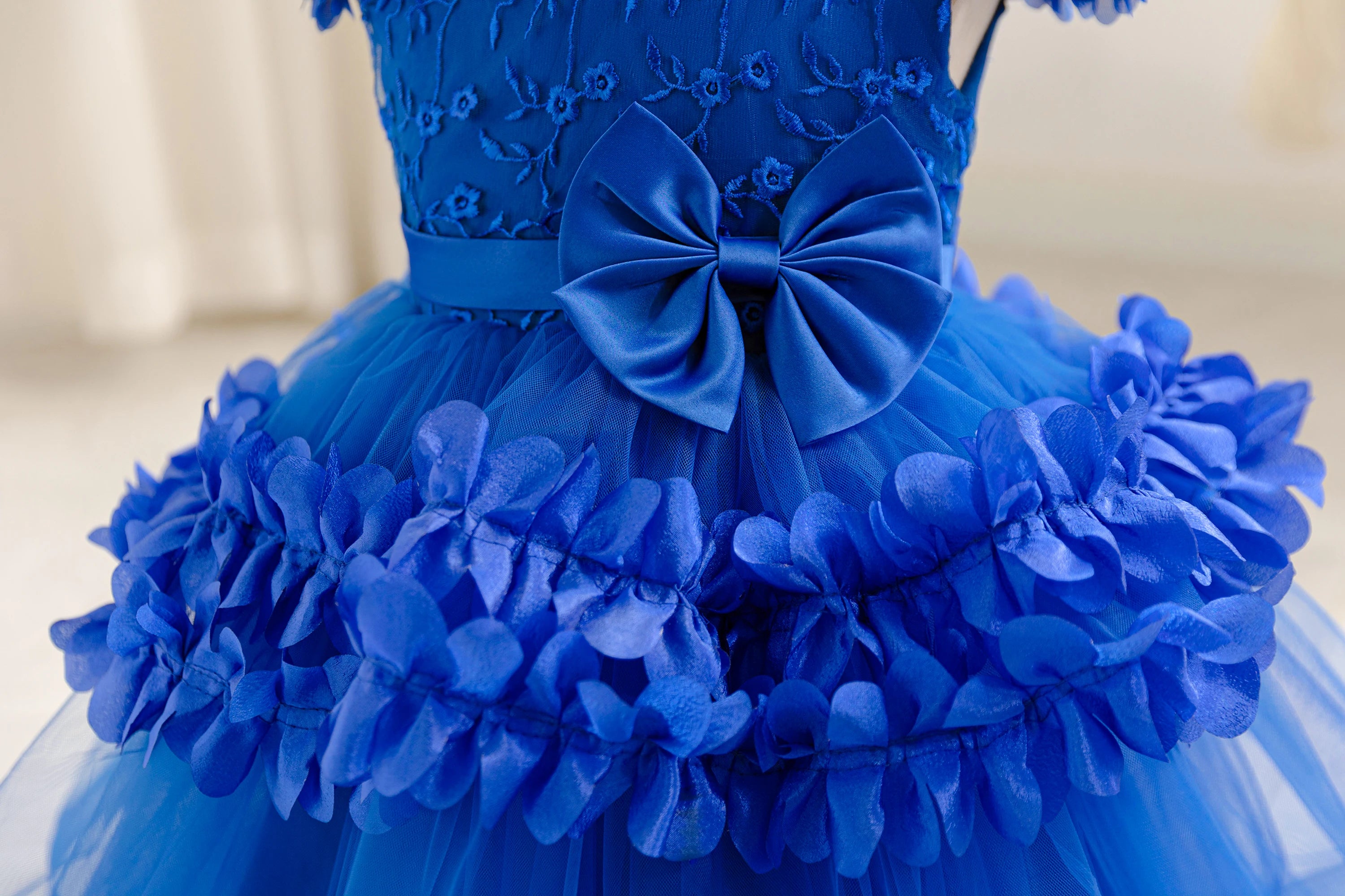 European and American children's lace princess dresses, festive puffy skirts, gauze dresses, floral dresses for baby girls