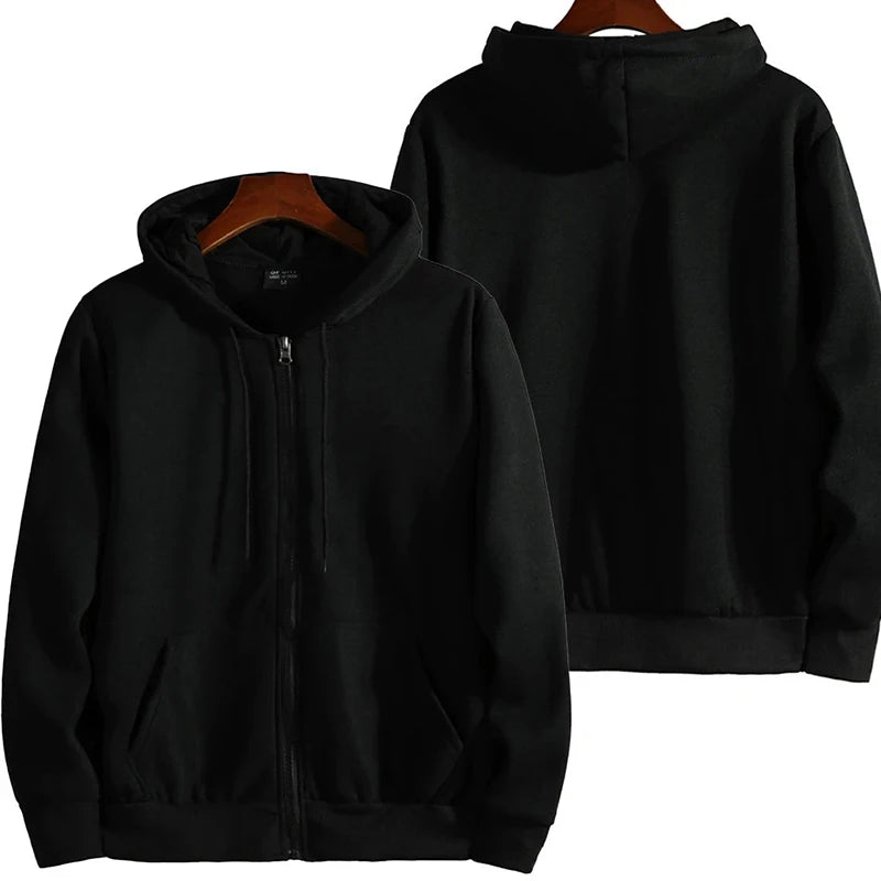Hoodie homme zippé – Coton et polyester