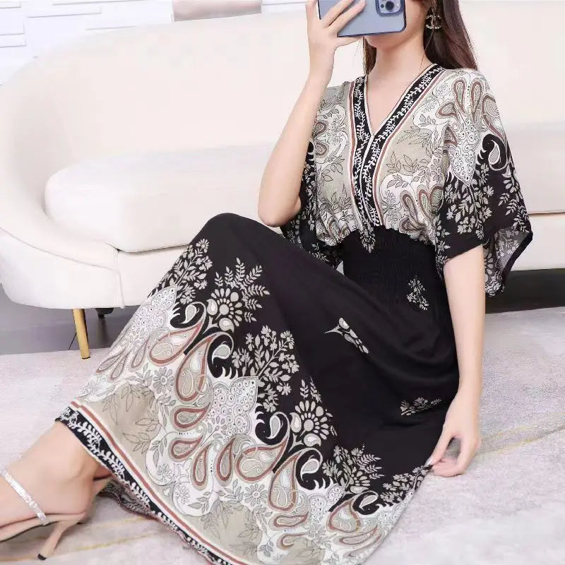 Robe Longue Bohème Imprimée