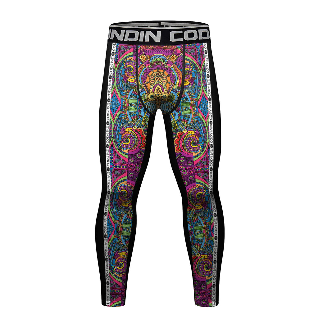 Legging Compression MMA Homme – BJJ Kickboxing Fitness Impression 3D