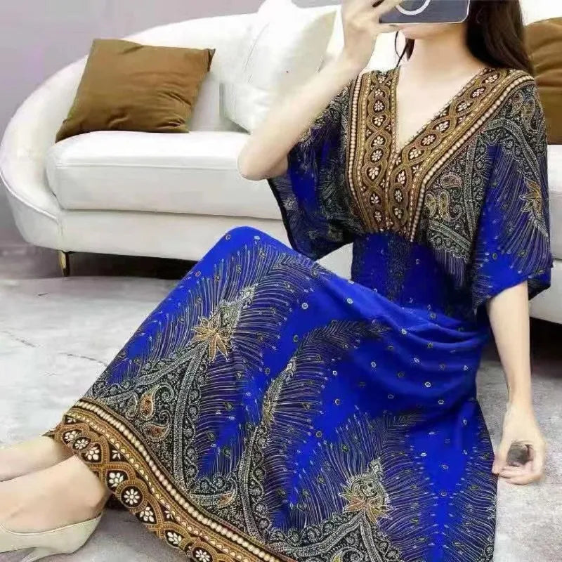 Robe Longue Bohème Imprimée