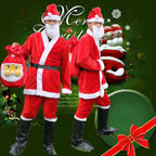 Funny Party Adults Belt Beard Velvet Christmas Clothes Santa Claus Costume Cosplay Suits Hat