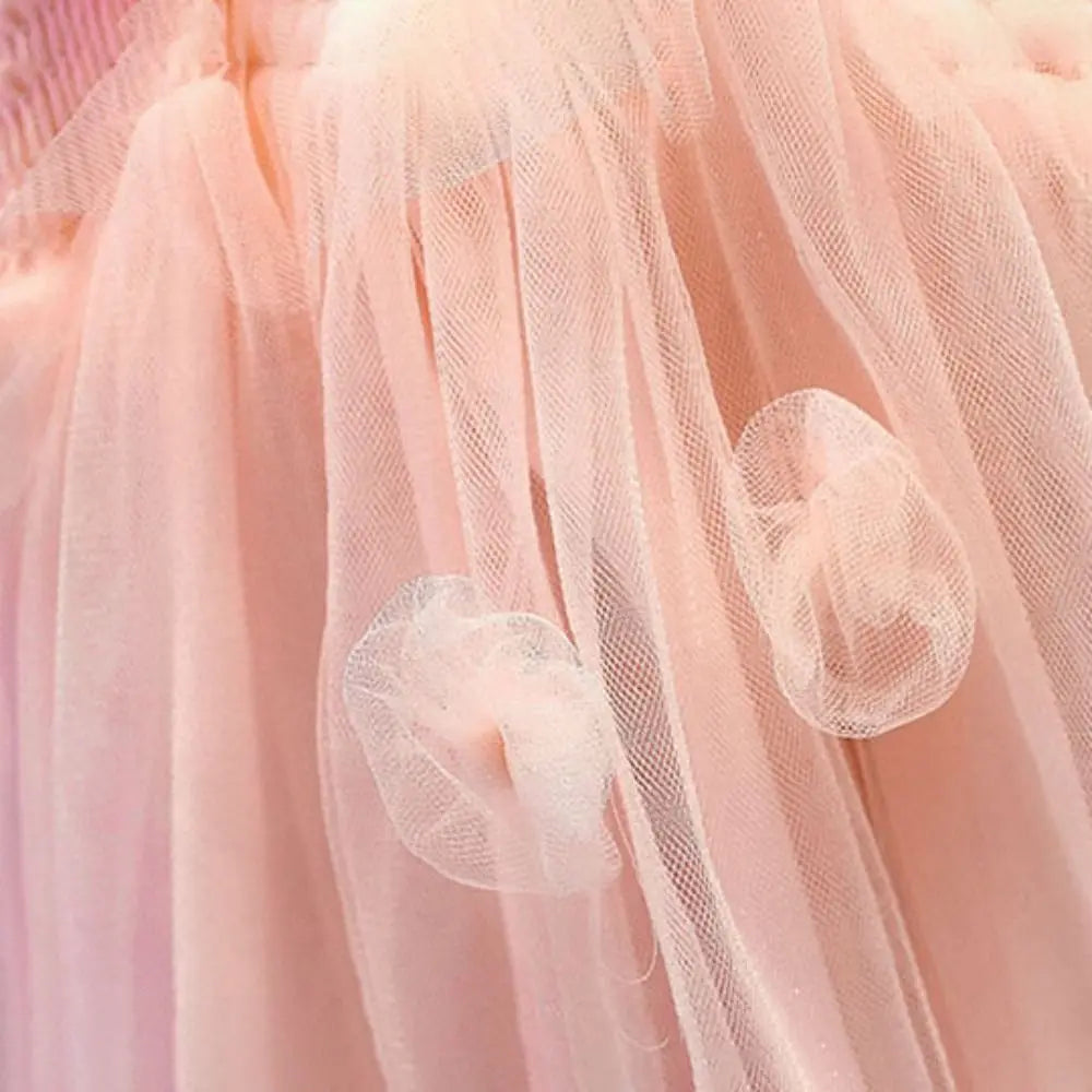 Lace-up Baby Girl Princess Dress Sweet Lace Baby Girl Bubble Dress New Design Casual Butterfly Wing Pettiskirt