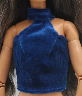 New 30cm 1/6 Doll jeans shorts velvet velvet halterneck vest set Daily Wear Clothes for Barbies doll Accessories