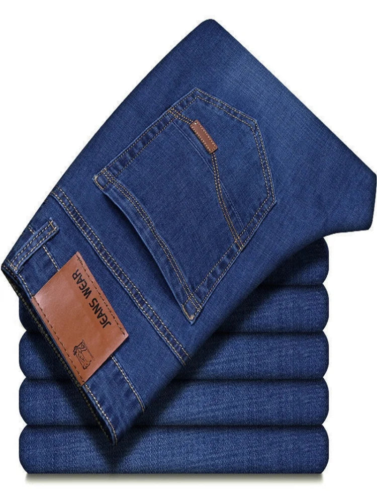 Jean homme coupe droite – Denim délavé streetwear