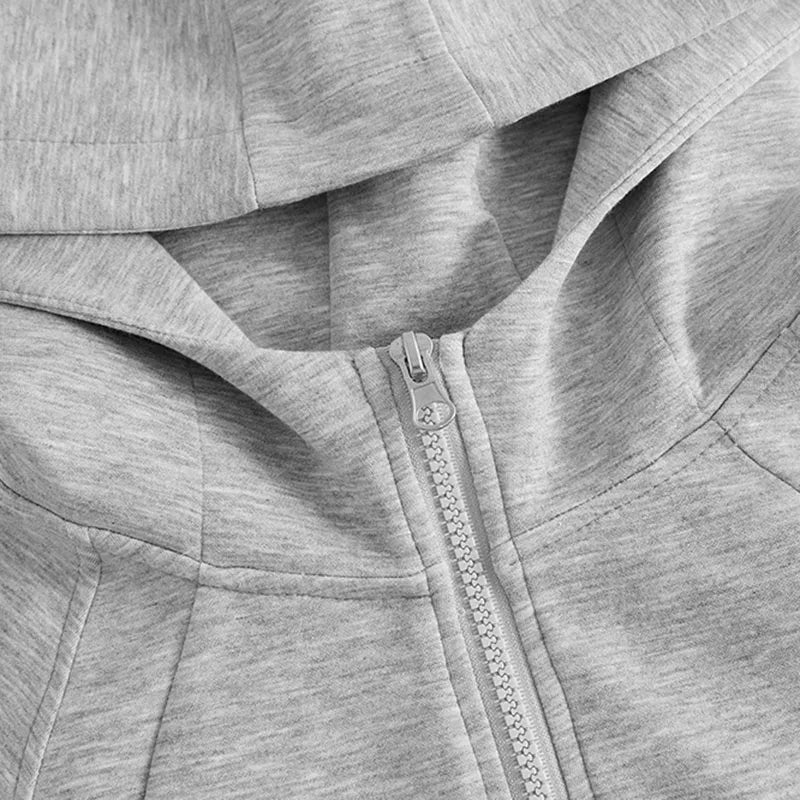 Sweat À Capuche Zipé Femme Slim – Poches Style Coréen Automne 2025