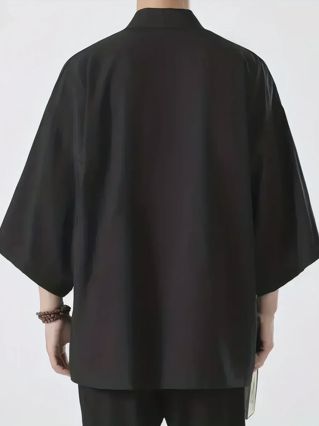 Black Mens Shirt  Kimono Shirt Kimono Cardigans Chinese Style Traditional Men Summer Lightweight Japanese Kimono Men Cardigan