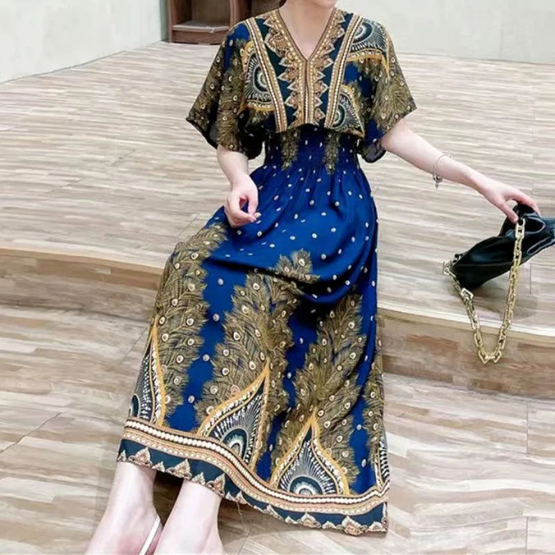 Robe Longue Bohème Imprimée