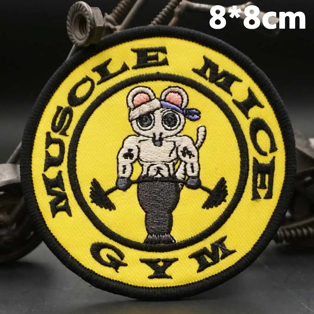 Patch brodé haltérophilie — À coudre sur vêtements, sacs et casquettes