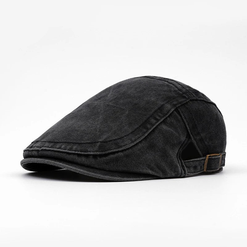 Vintage Washed Denim Beret Hat Retro American Street Forward Cap Painter Newsboy Visor Cap Unisex Beret Dressing Accessories