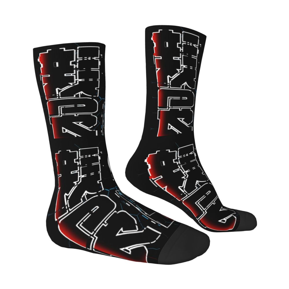 Techwear Men's Crew Socks Unisex Fun Japanese Future Tech Street Wear Style Spring Summer Autumn Winter Dress Socks