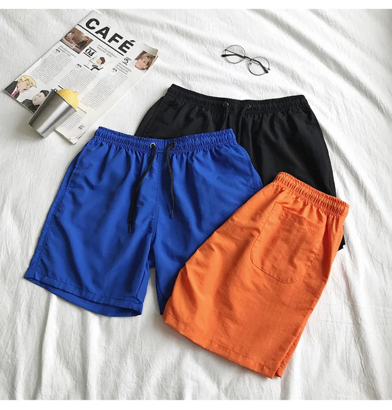 Men Summer Swim Shorts Trunks Beach Board Shorts waterproof Men's Running Sports Surffing Casual Short pants beach fitness pants