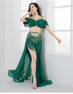 Belly Dance Costume Dance Wear Adult Belly Dance Lesson Wear Dress Suit Practice Clothes Skirt Bellydance Professional Dancing