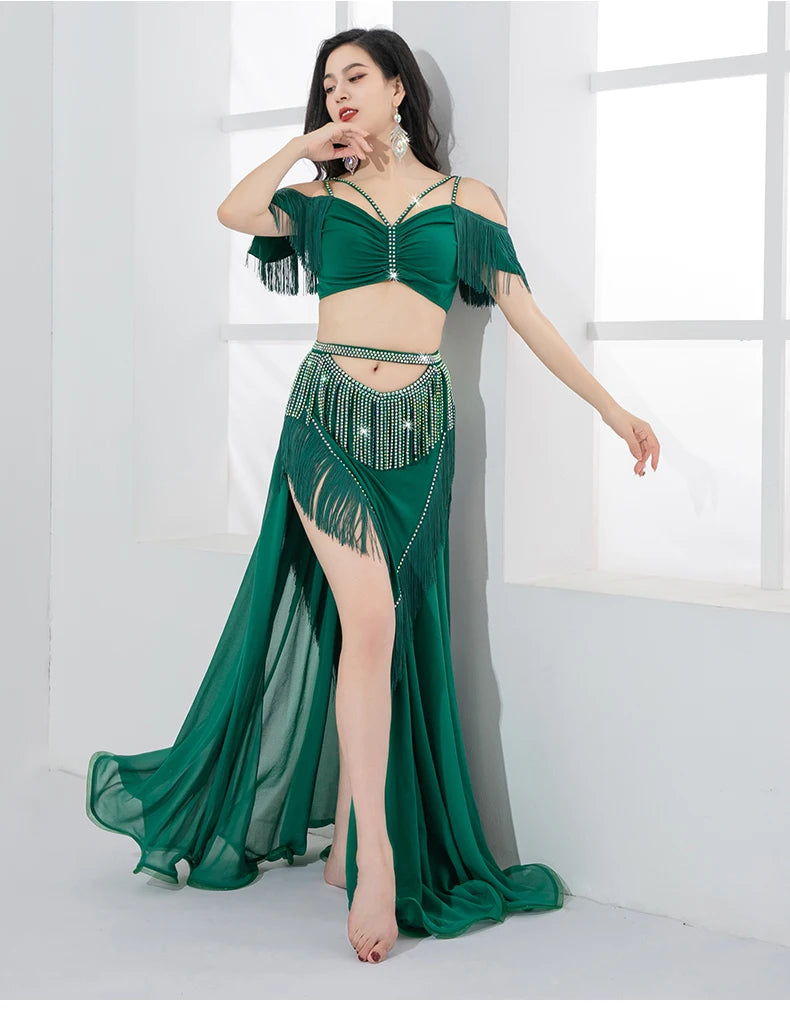 Belly Dance Costume Dance Wear Adult Belly Dance Lesson Wear Dress Suit Practice Clothes Skirt Bellydance Professional Dancing