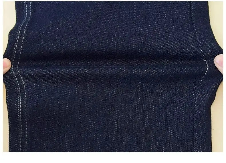 Jean femme wide leg délavé – Revers rayé streetwear