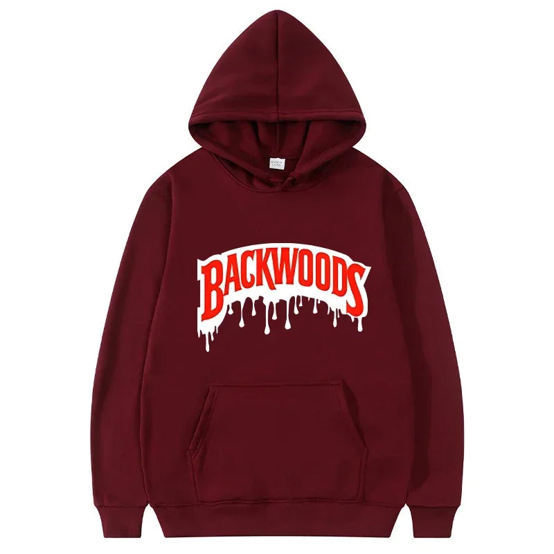 Dripping Backwoods Hoodies Men Fashion Letter Graphic Printed Sweatshirts Women Casual Cool Harajuku Streetwear Hooded Pullovers