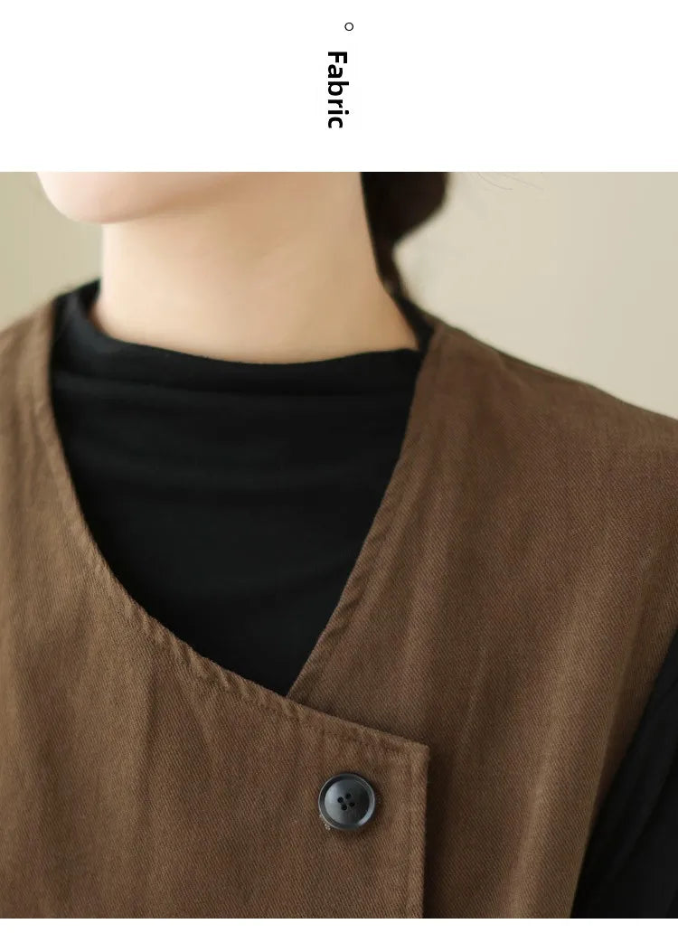 Veste Femme Style Japonais Vintage – Col V Bouton