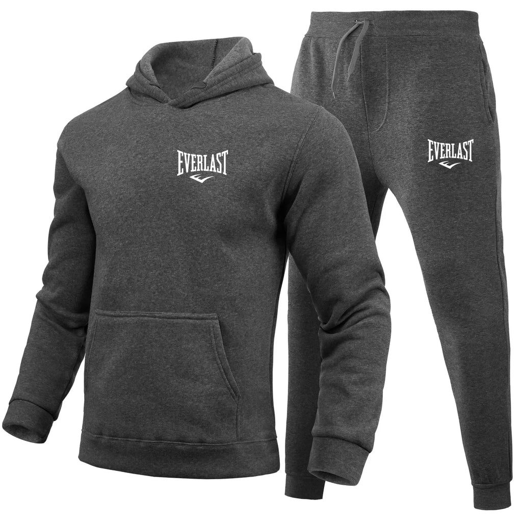 2025 Hot-selling Everlast men's sportswear sets, hooded sweatshirts, sweatpants, casual and fashionable sportswear