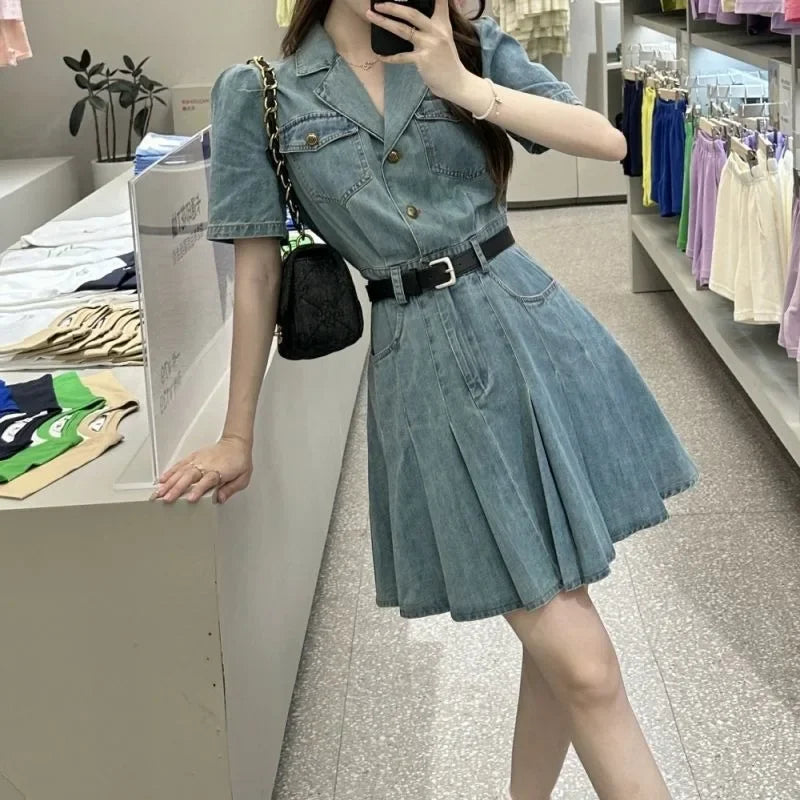 Female Dresses Coquette Bodycon Beach Sexy Corset Women's Dress Tight Denim Fashion Summer 2025 Korean Style Clothing One Pieces