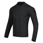Haut homme à manches longues – Col montant demi-zippé