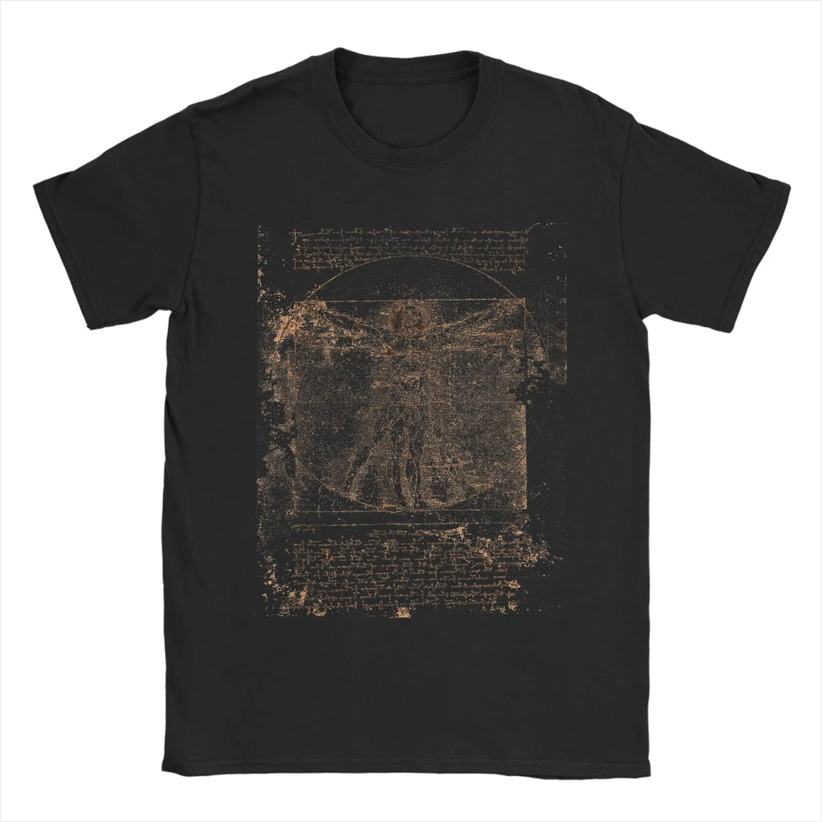 T-shirt Vitruve de Léonard de Vinci – Imprimé artistique en coton
