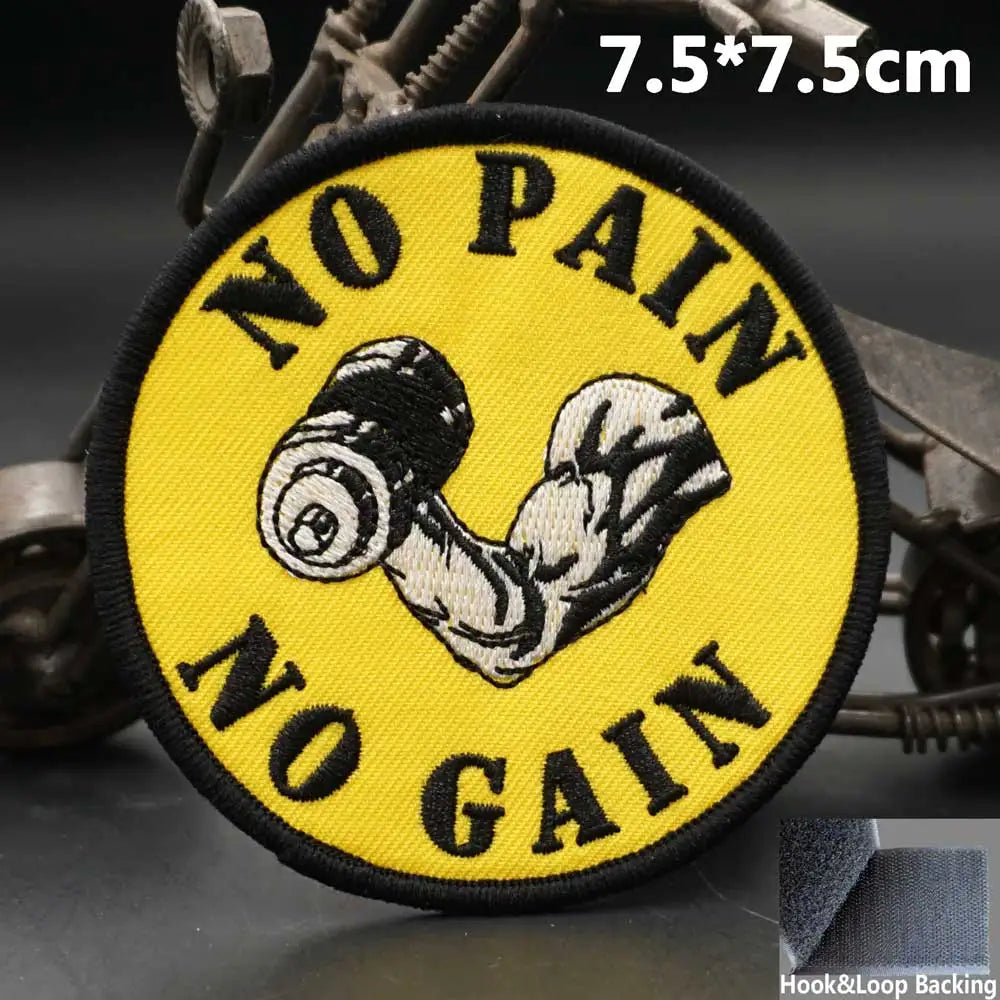 Patch brodé haltérophilie — À coudre sur vêtements, sacs et casquettes