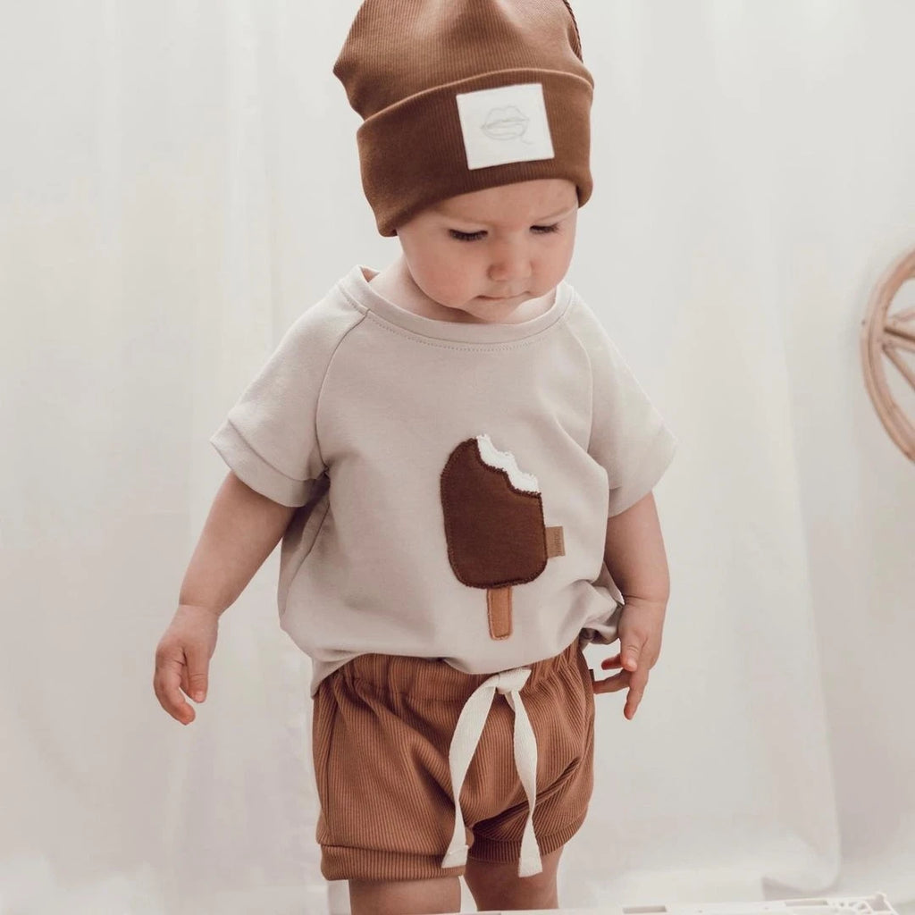 T-shirt bébé unisexe imprimé – Col rond et manches courtes