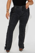 Jean femme taille haute – Coupe droite