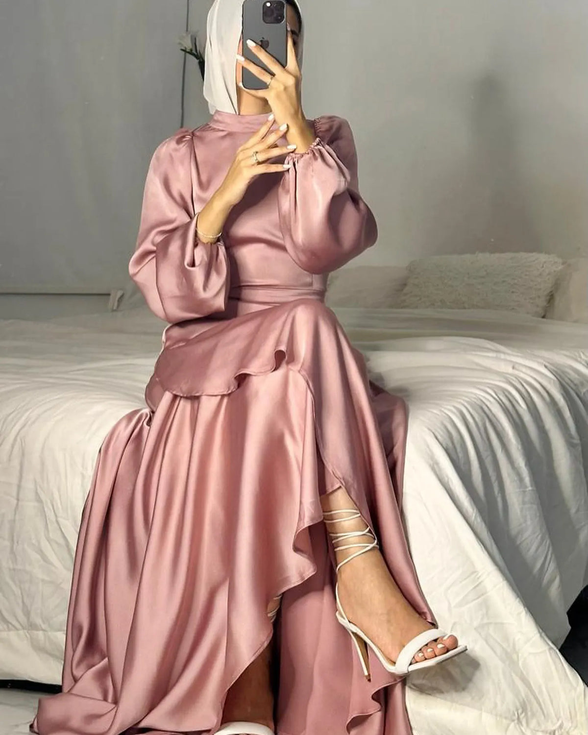 Robe longue femme type abaya – Coupe élégante