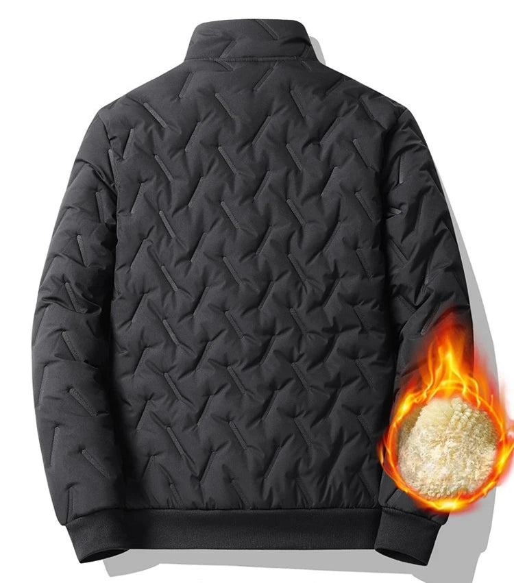 Parka Homme Laine d’Agneau – Imperméable Légère Col Montant Hiver