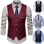 Dress Vests For Men Slim Fits Mens Suit Vest Male Waistcoat Gilet Homme Casual Sleeveless Formal Business Vest chaleco hombre