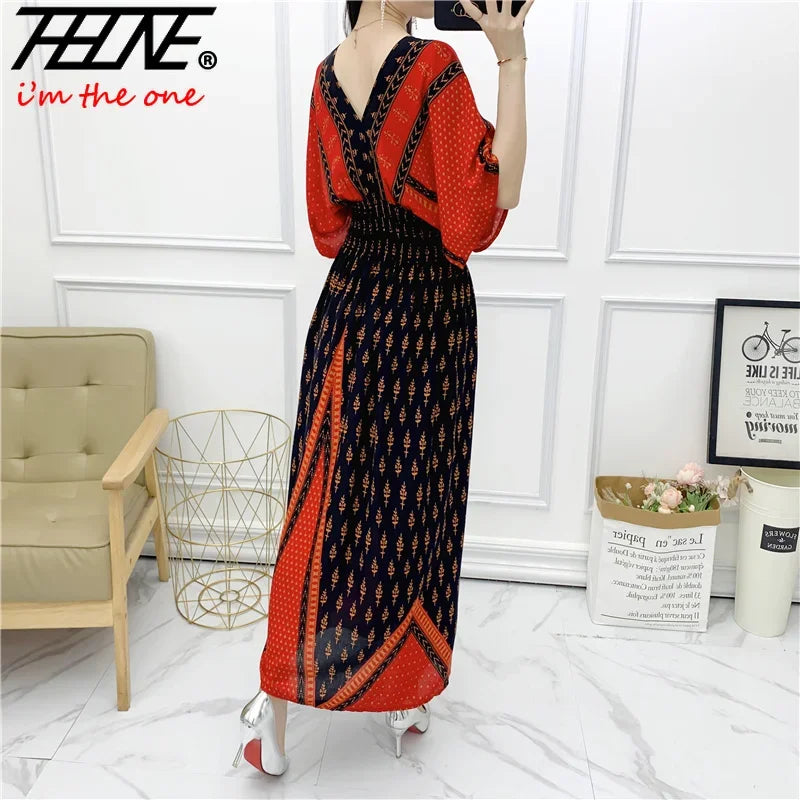 Robe Longue Bohème Imprimée
