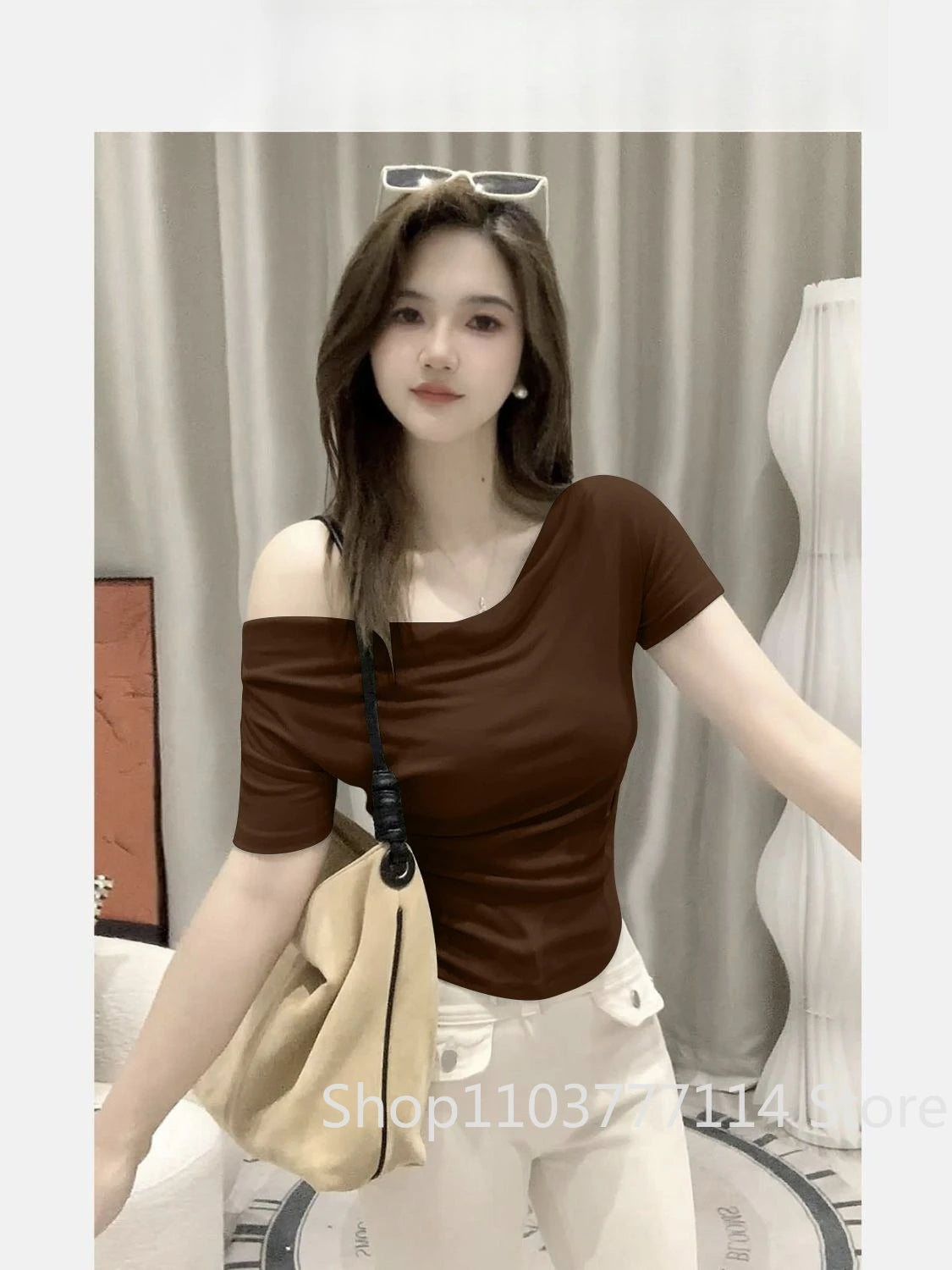 Summer Women's Slim Fit Multi Style Casual Fashion Short Sleeved T-shirt Basic Versatile Breathable Plus Size Shirt Top