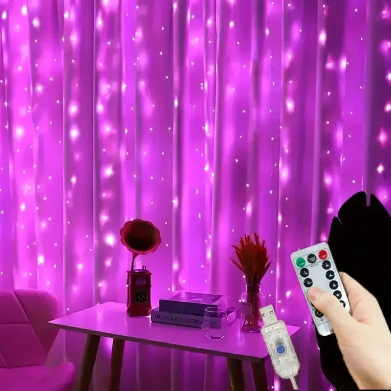 Guirlande LED Rideau 8 Modes – Télécommande