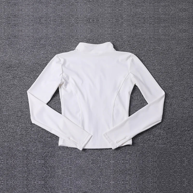 Veste zippée femme – Col montant et coupe ajustée