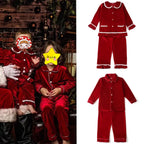 Ruffkids Velvet Baby Clothes Kids Pajamas Family Matching Pjs Loungewear Red Green Boys Girls Christmas Pyjamas Sets