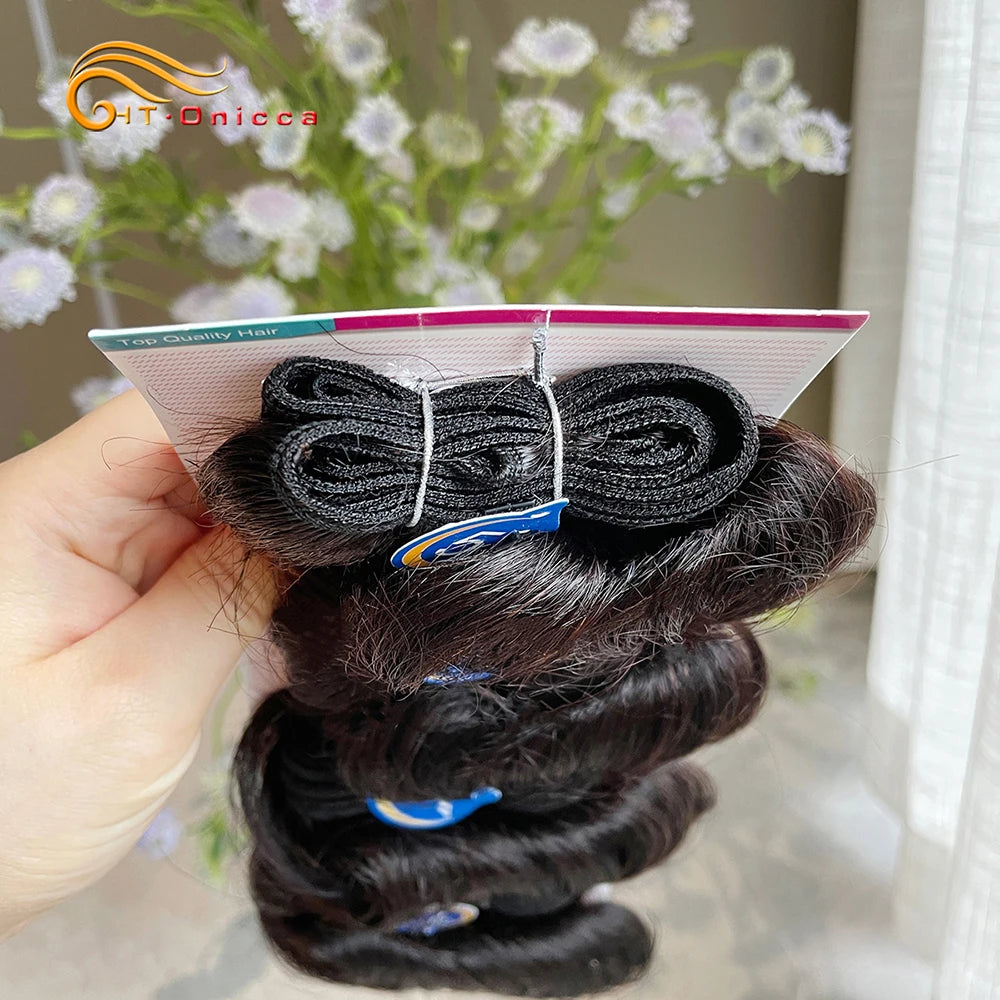 Indian Bouncy Curl 100% Human Hair 4 Bundles Deal Burgundy Curly Bundles For Women Short Raw Human Hair Extensions