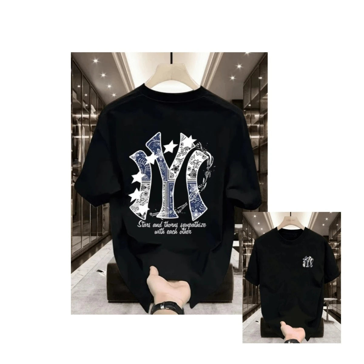 Street Trendy Brand Sports Logo Casual T-shirt Luxury Brand Men's and Women's Top