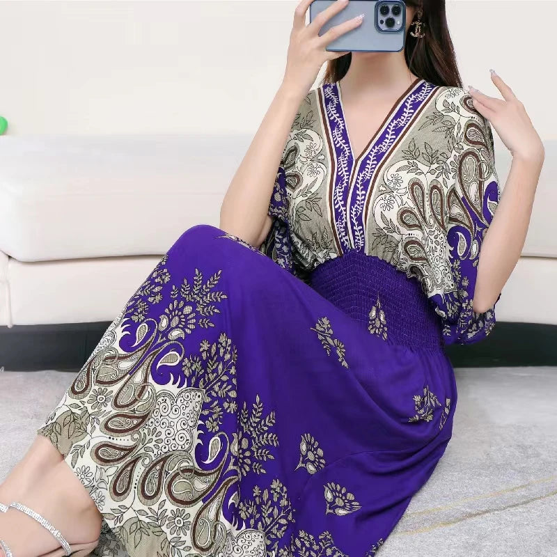 Robe Longue Bohème Imprimée