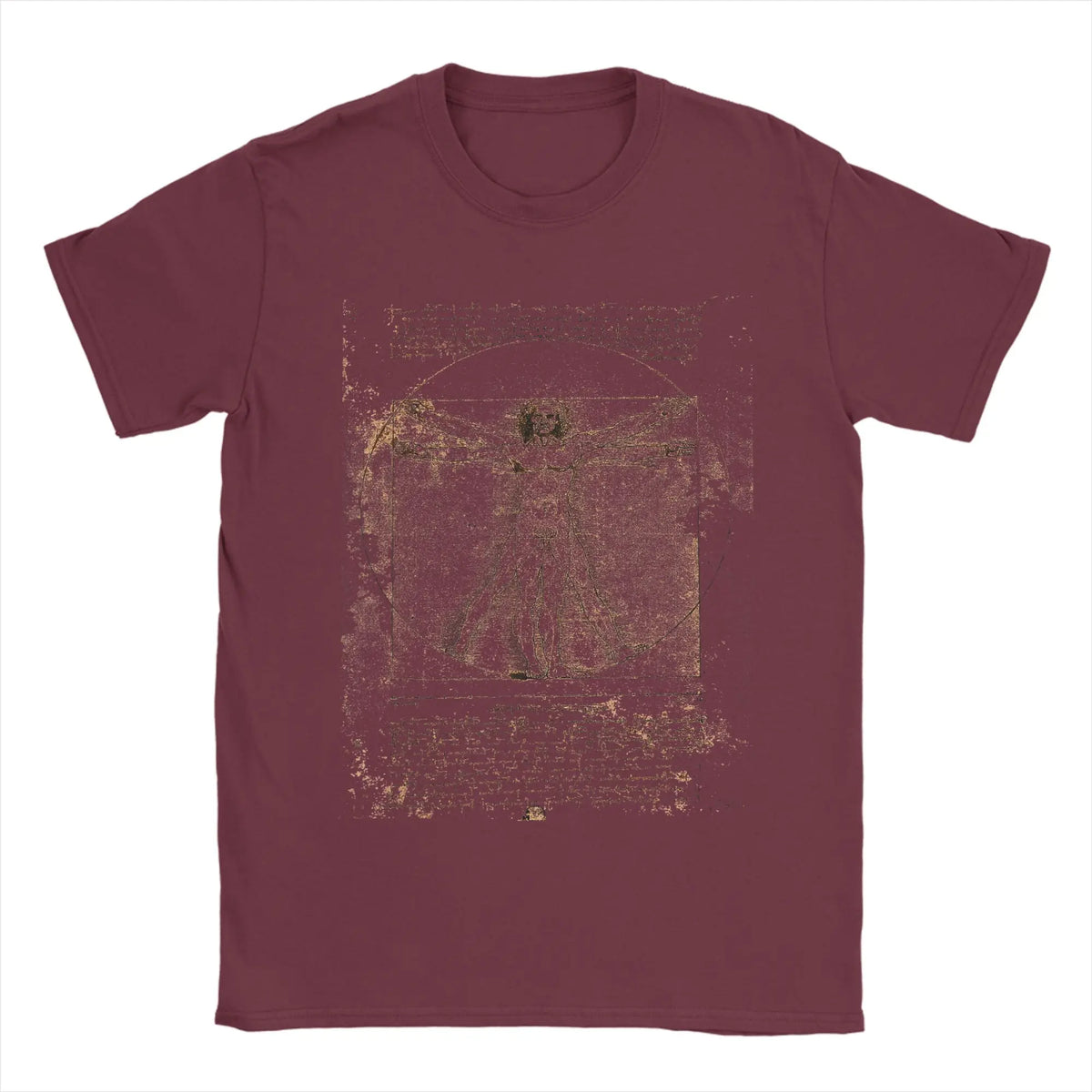 T-shirt Vitruve de Léonard de Vinci – Imprimé artistique en coton