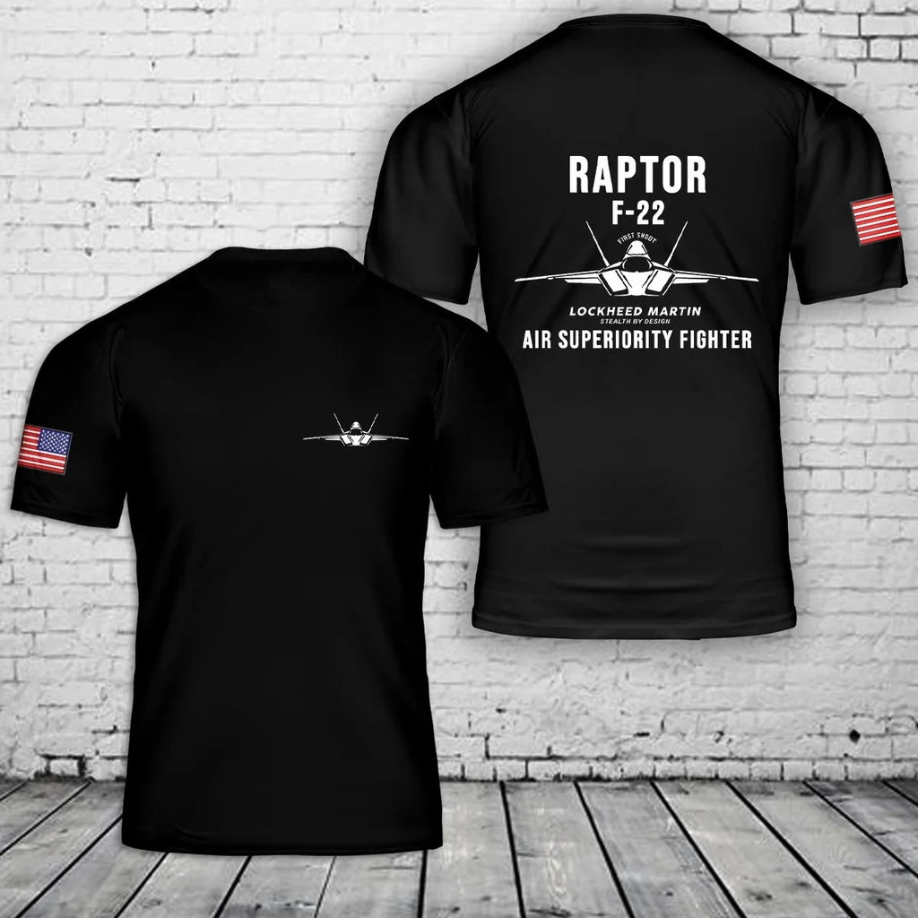 F-22 Raptor fighter plane graphic unisex military enthusiast shirt high quality 100%cotton New O-neck Men Short Sleeve Tshirt