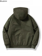 New 2026 Men's Thicken Warm Cotton Jackets Autumn Winter Fleece-lining Loose Casual Hooded Cargo Coats Men Parkas Jackets M-6XL