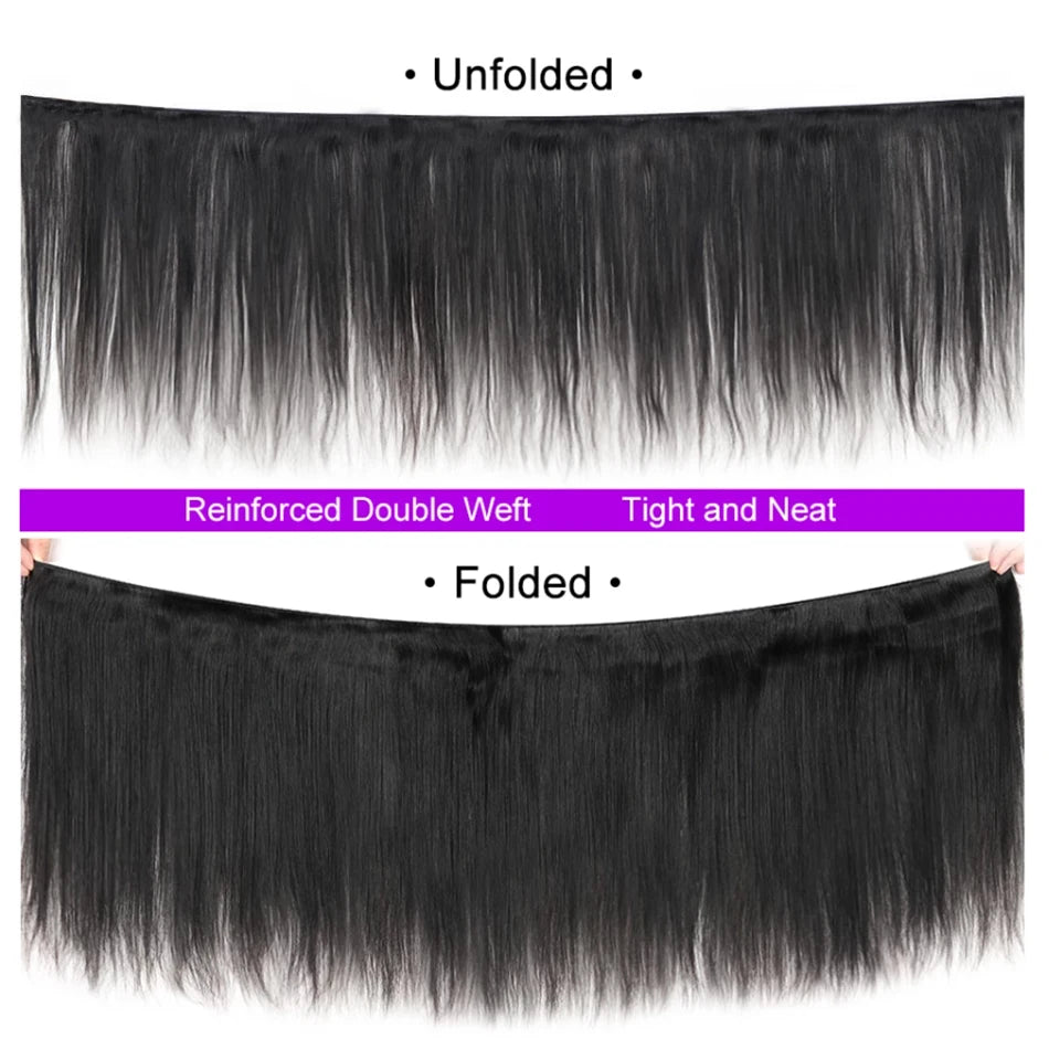 12A Malaysian Straight Bundles With Closure 3 Bundles With Closure Unprocessed Virgin Short Bob Tissage Bouclé Cheveux Humain