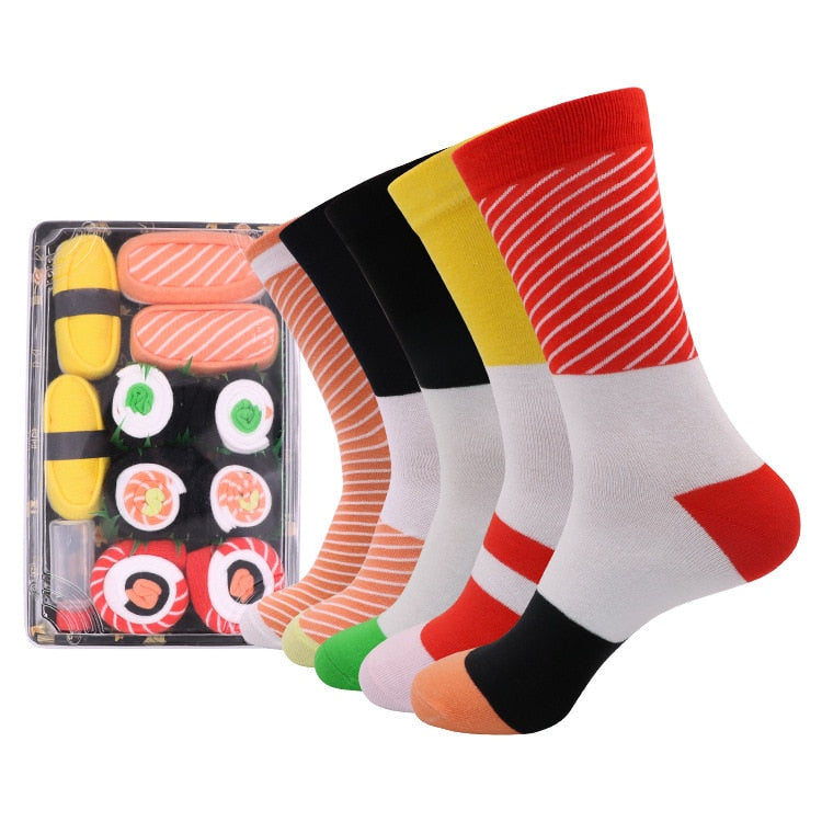 Chaussettes Sushi Unisexe – Design Japonais Fantaisie Cadeau Original