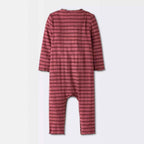 Romper Bébé Fille + Bandeau – Combinaison Jacquard Carreaux Bordeaux
