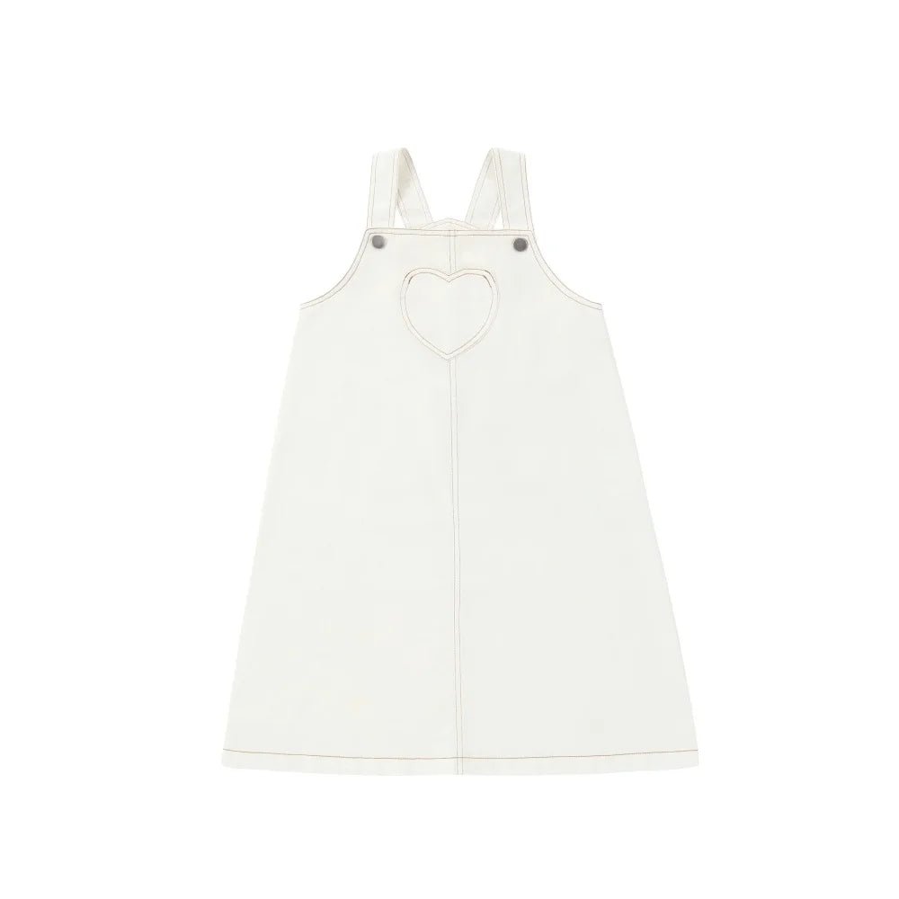 AP SS26 white denim collection children girls boys cotton jeans denim jumper skirts shirts family matching clothes - Astra Wear astrawear.ca