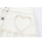 AP SS26 white denim collection children girls boys cotton jeans denim jumper skirts shirts family matching clothes - Astra Wear astrawear.ca