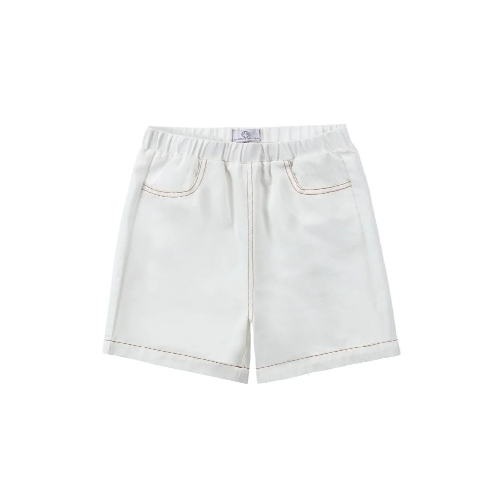 AP SS26 white denim collection children girls boys cotton jeans denim jumper skirts shirts family matching clothes - Astra Wear astrawear.ca