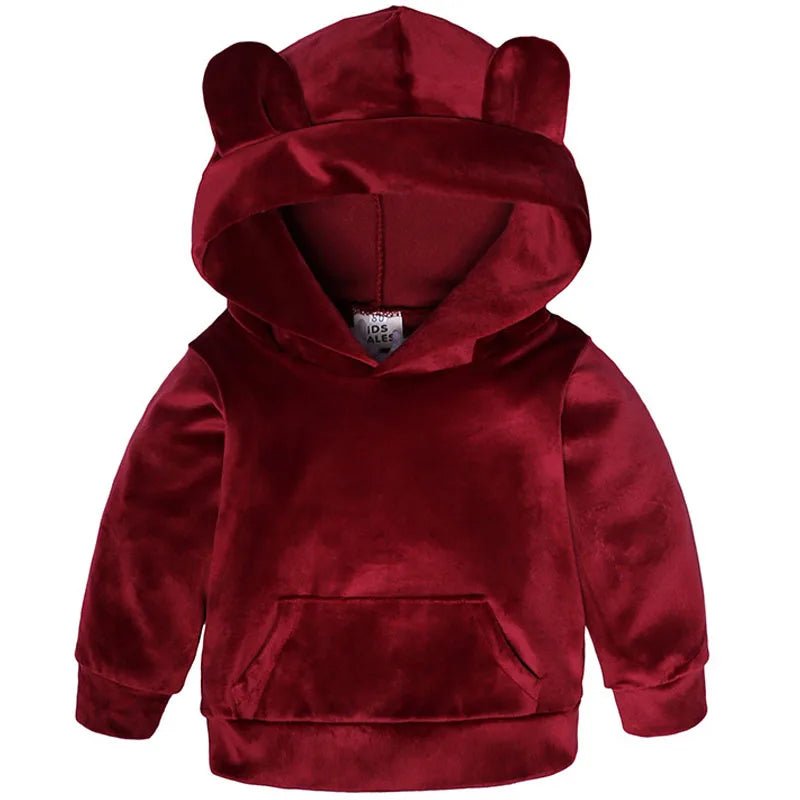 Baby Boys Girls Velvet Hooded Clothing Set Kids Jacket Coat Pants Suit for Sports Suits Tracksuits Toddler Children Clothes Set - Astra Wear astrawear.ca